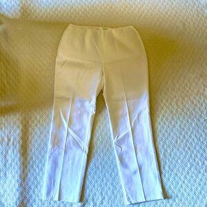 Michael Kors White Crepe Cigarette Ankle Pants